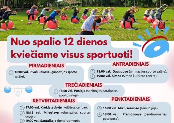 Naujas sporto sezonas Alytaus rajono bendruomenėse – judėkime kartu!
