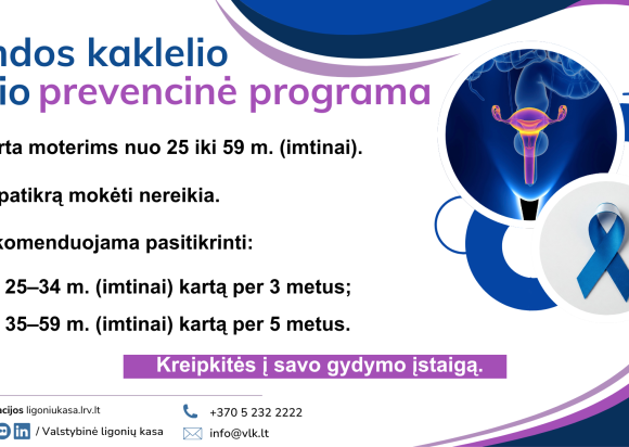 Priminimas moterims: neatidėliokite patikros – ji gali išgelbėti gyvybę!