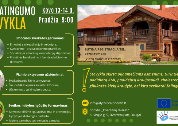 NEMOKAMA Sveikatingumo stovykla!