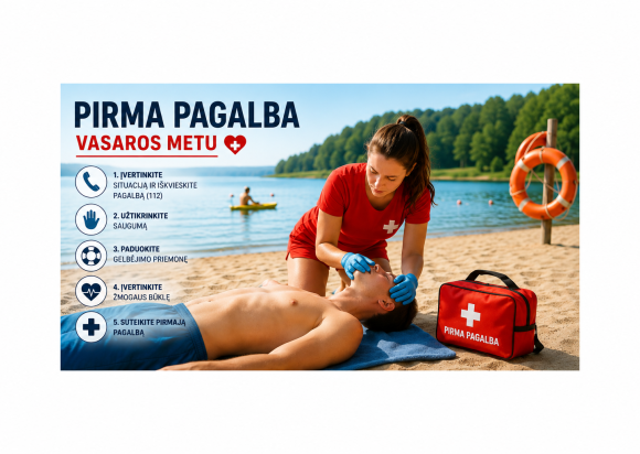 Pirmoji pagalba vasaros metu!